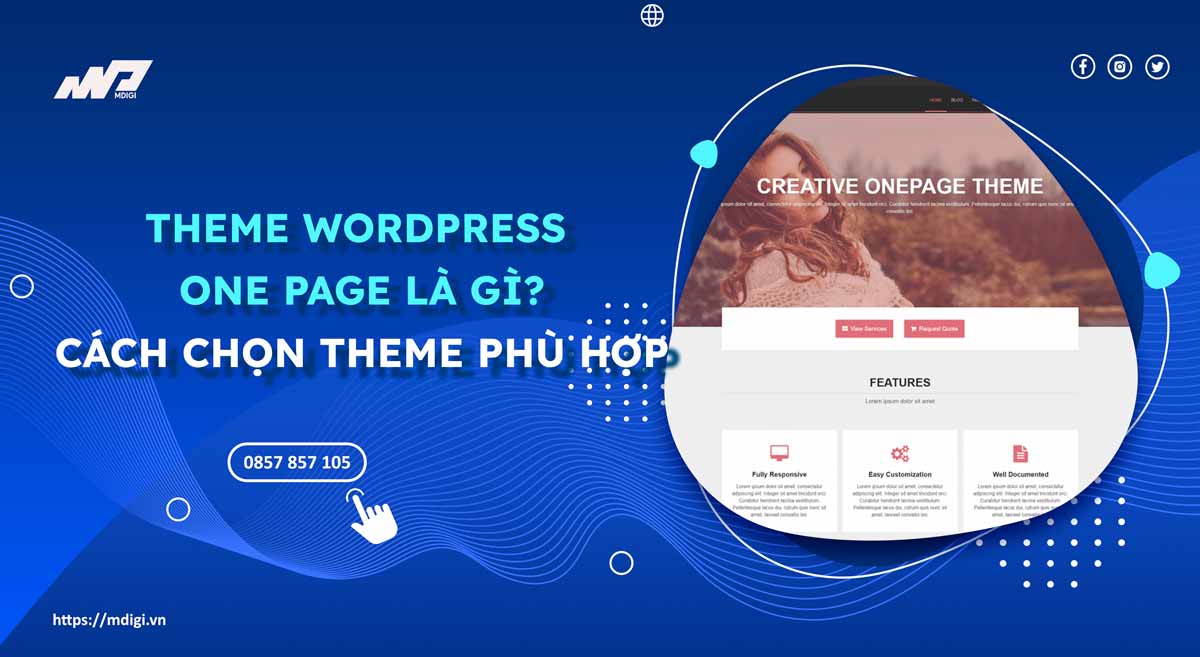Theme WordPress onepage là gì? Cách chọn theme phù hợp