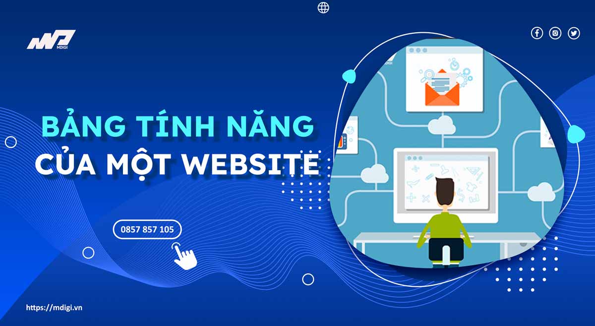 Bảng chi tiết các tính năng của một website