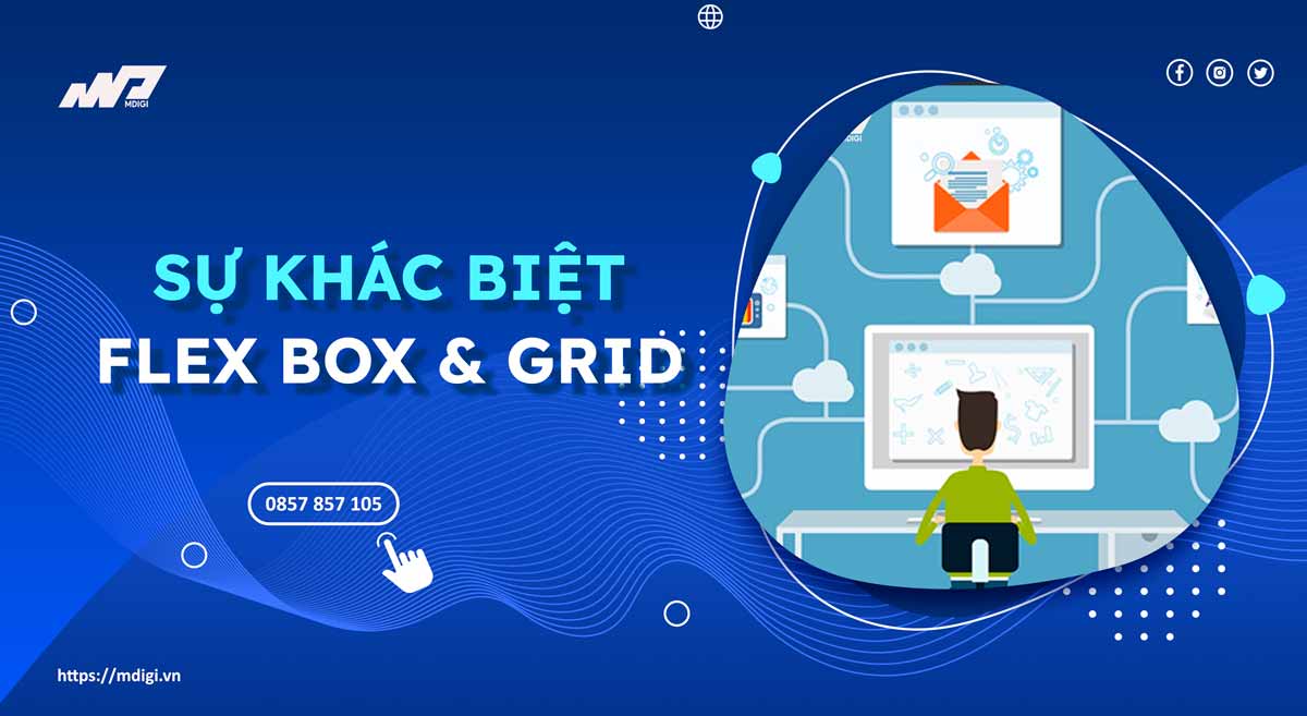 Sự khác biệt giữa Flexbox với Grid